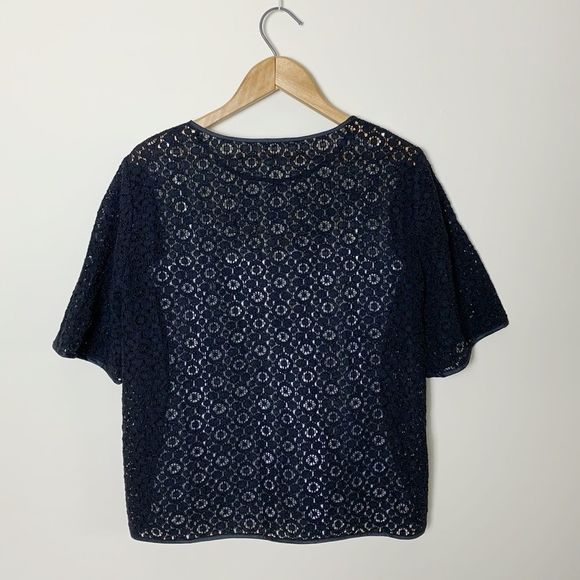 💋 CLEARNACE Penny black lace t shirt boxy blouse top. small - Picture 6 of 6